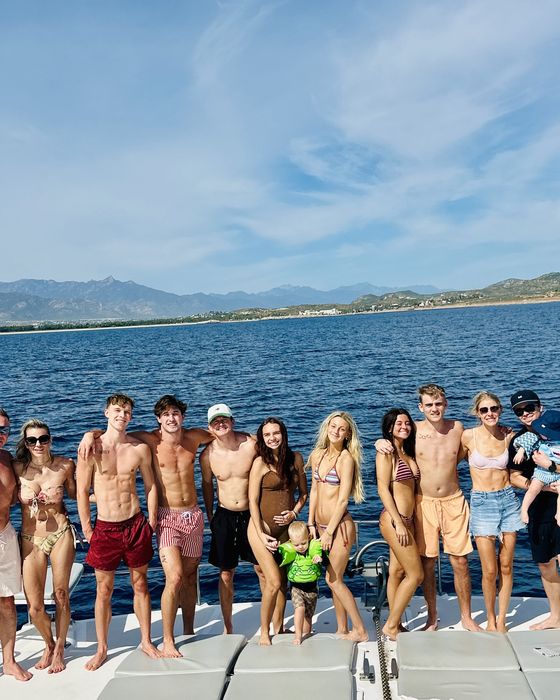 Spring B with her family on a boat