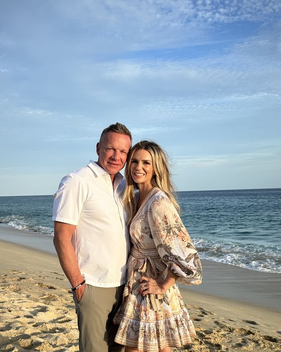 Spring B and her husband on the beach